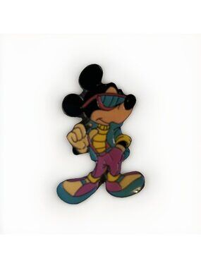 Disney Pin Mickey Mouse Jumpsuit Retro Sunglasses Vintage Track Suit Dance Fun